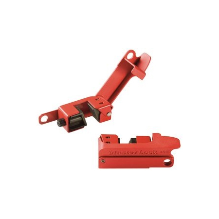 MASTERLOCK MINI CIRCUIT BREAKER LOCKOUT RED TAB-491B