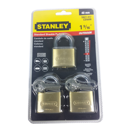 STANLEY CD5690 3-PC SET KA PADLOCK