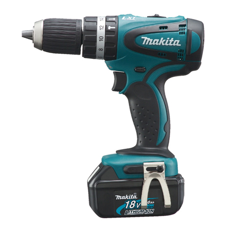 MAKITA 18V LI-ION 13MM HAMMER DRIVER DRILL, BHP450RFE