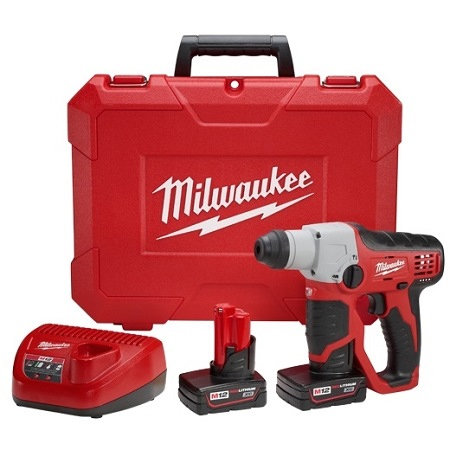 MILWAUKEE 13MM 12V 4.0AH LI-ION SDS+ ROTARY HAMMER, M12H