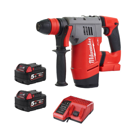 MILWAUKEE 28MM 18V 2X5.0 AH LI-ION SDS+ ROTARY HAMMER, M18CHPX-502C