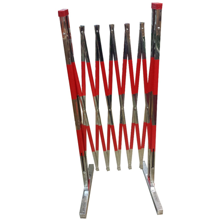 RETRACTABLE BARRICADE, S/STEEL-RED, EXT. UP TO 2.7M